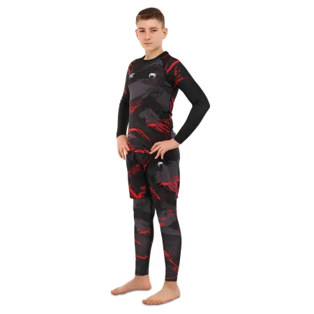 Костюм компресійний дитячий рашгард лонгслів штани і шорти VNM чорний-червоний 9529B-9629B-V5020 XS