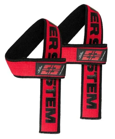 Лямки для тяги Power System PS-3401 Lifting Straps Duplex чорний/червоний