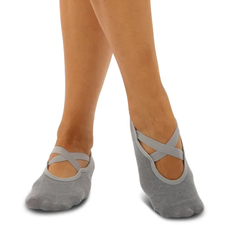 Шкарпетки для йоги та пілатесу із закритими пальцями розмір 36-41 ніжно рожевий