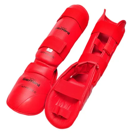Захист гомілки та стопи для карате Червоний S