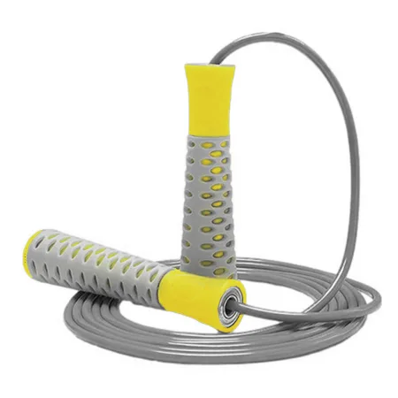 Скакалка PowerPlay 4206 Jump Rope PRO+ сіро-жовта (2,75m.)