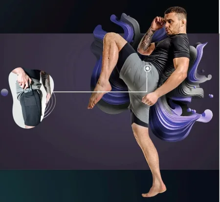 Компресійні шорти для RDX MMA T16 2-в-1 GREY/BLACK-M