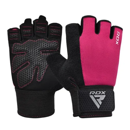 Рукавички для фітнесу RDX W1 Half Pink Plus S