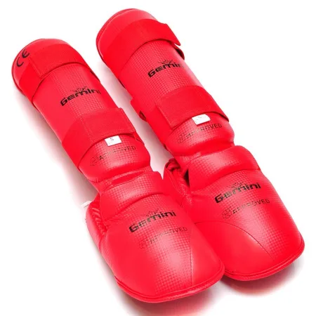 Захист гомілки та стопи для карате Червоний S