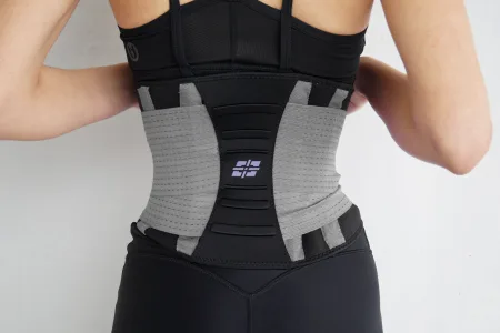 Back Support Belt Corset Power System PS-6031 Waist Shaper Grey L/XL