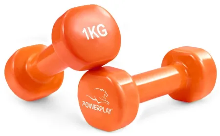 Гантелі вінілові PowerPlay 2 шт по 1 кг. PP_4103 помаранчеві (2шт. - пара)