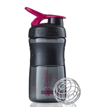 Шейкер спортивний пляшка BlenderBottle SportMixer Flip 590 мл чорний/Pink