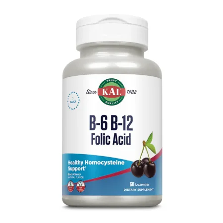 B-6 B-12 Folic Acid 60 tablets Black Cherry