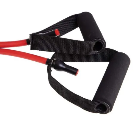 Еспандер трубчастий з ручками та фіксатором дверей довжина 120 см навантаження 13,7 кг червоний