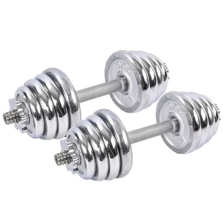 Гантелі розбірні хромовані 2 шт по 12,5 кг - 2 х 12.5 кг