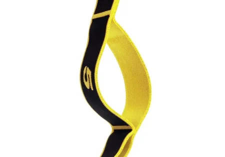 Еспандер стрічка EasyFit з петлями для тренувань жовтий (MEDIUM)