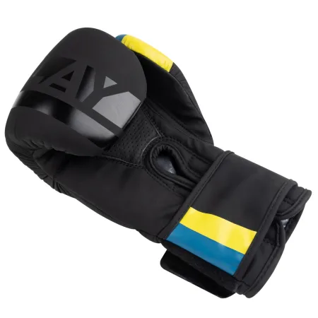 Боксерські рукавиці PowerPlay 3021 Ukraine чорні 10 унцій