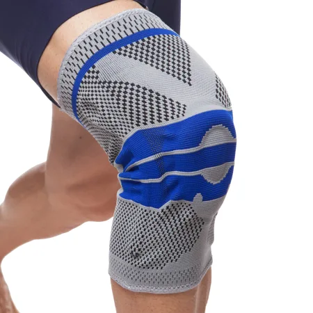 Наколінник бандаж із силіконовим кільцем MUTE M-XL 1 шт 9065-greyblue - M