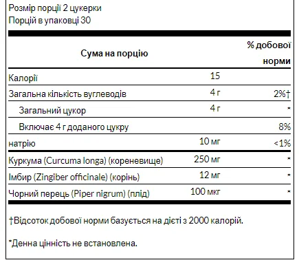 Куркума з імбиром - 60 жуйок персик