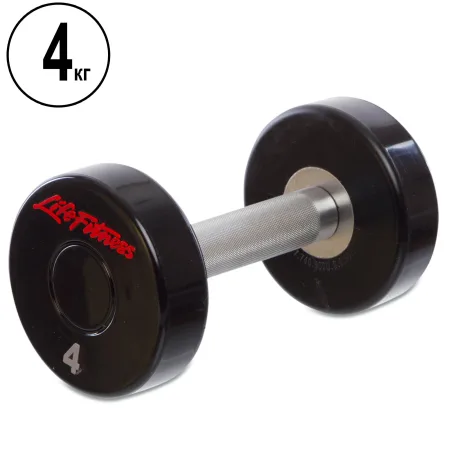 Гантель цільна професійна LIFE FITNESS 4 кг