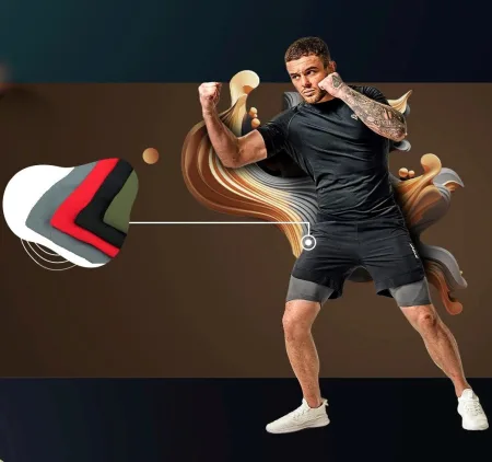 Компресійні шорти для RDX MMA T16 2-в-1 BLACK/GREY-M