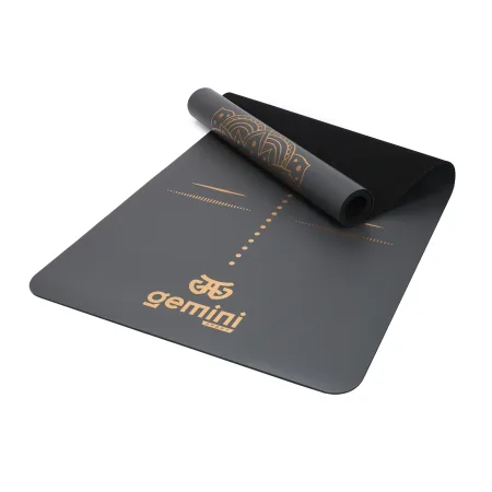 Килимок для йоги каучуковий поліуретан Sport Pro 183 см*68 см*5 мм темно-сірий