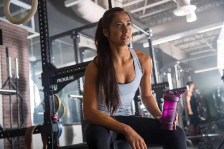 Шейкер спортивний BlenderBottle ProStak 650 мл з 2 ма контейнерами сливовий