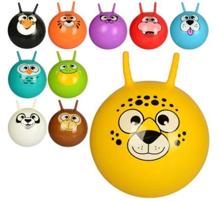 М'яч для фітнесу дитячий з рогами (фітбол) гладкий 35 см Жовтий