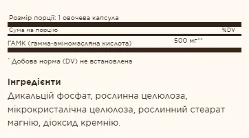 GABA 500 мг - 100 капсул