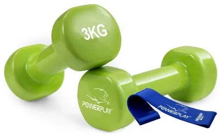 Гантелі вінілові PowerPlay 4125 Achilles 2*3 кг. зелені (пара - 2шт.)