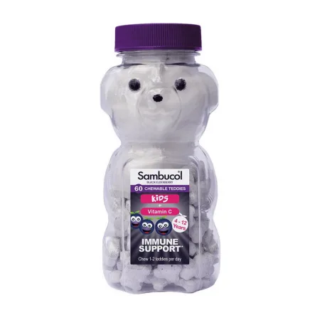 Black Elderberry жевательные Teddies For Kids + Vitamin C - 60 жевательных teddies