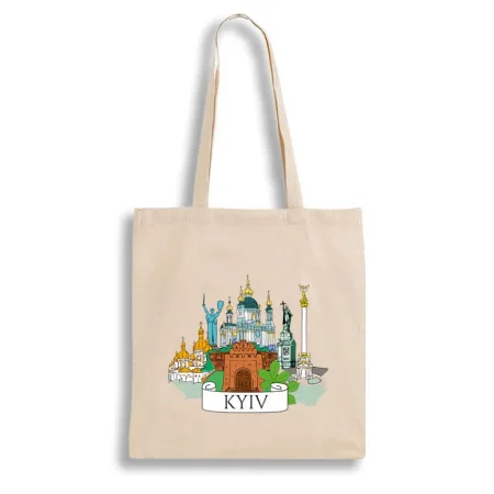 Екошопер BookOpt BK4070 "київські пейзажі" бежевий