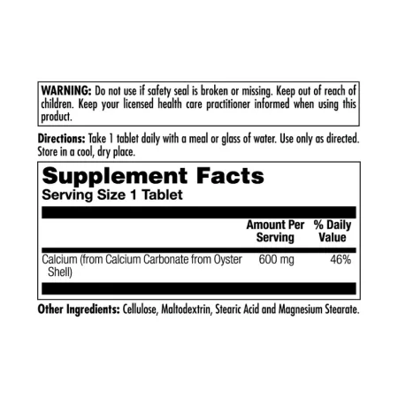 Calcium Oyster Shell 600 мг - 100 таблеток
