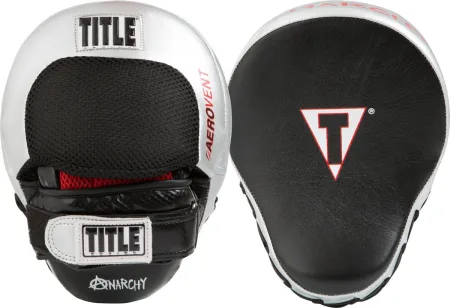Лапи боксерські TITLE Boxing Aerovent Anarchy Punch Mitts Black/Silver