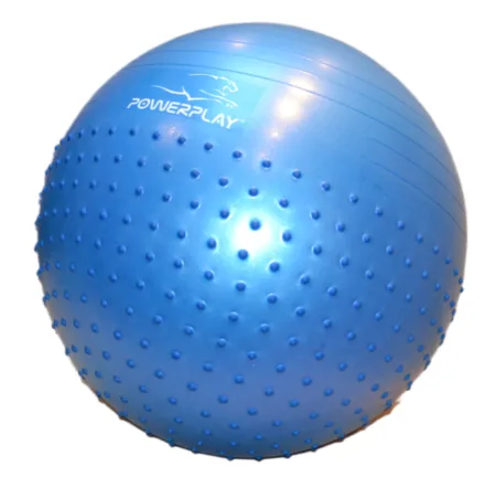 М'яч для фітнесу (фітбол) напівмасажний PowerPlay 4003 Ø65 cm Gymball Синій + помпа