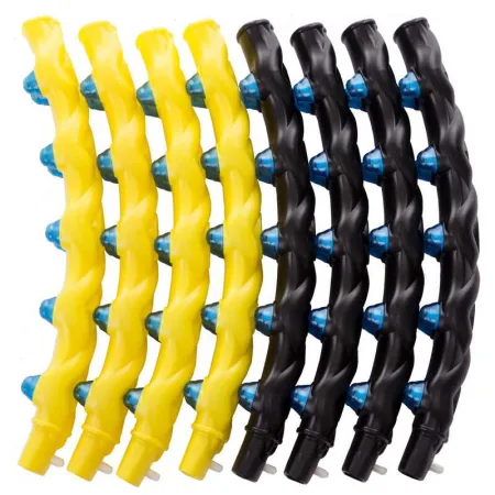 Обруч масажний хула хуп Hula Hoop(6018) жовтий - синій 8 секцій