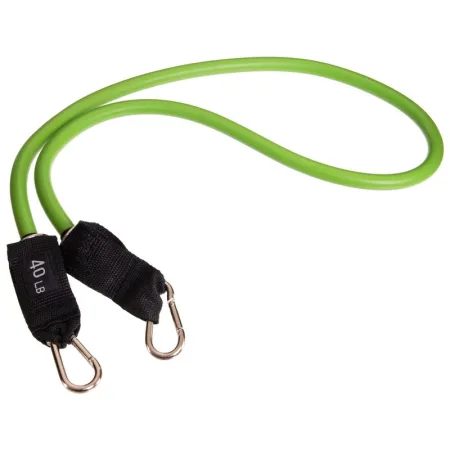 Еспандер трубчастий для фітнесу з карабіном 4х14х1200 мм навантаження 18 кг салатовий