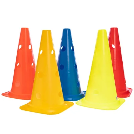 Конус-фішка для тренувань з отворами для штанги 38 см синій