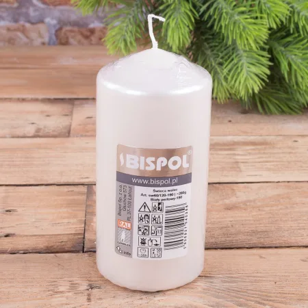 Свічка столова циліндр Bispol sw60/120 090 білий