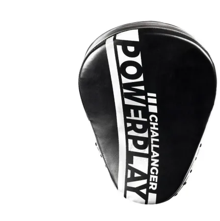 Лапи боксерські PowerPlay 3041 Challanger чорно-біліі PU [пара]