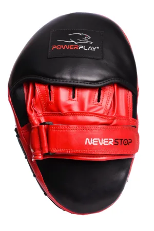 Лапи боксерські PowerPlay 3051 чорно червоні PU [пара]