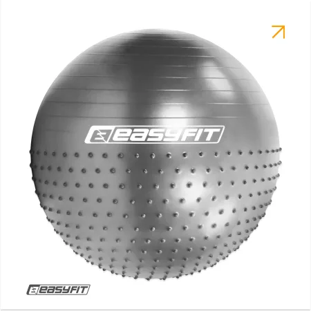 Fitness ball 85 cm EasyFit Hybrid grey (semi-massage fitness ball)