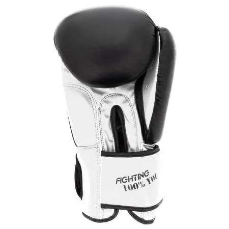 Боксерські рукавиці PowerPlay 3004 Classic чорно-білі 14 унцій