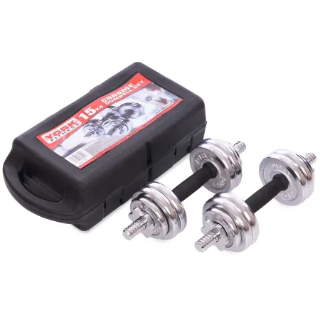 Гантелі розбірні хромовані в валізі 2 шт по 7,5 кг