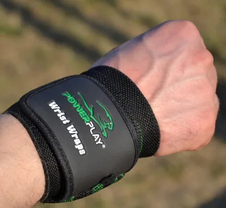 Кистьові бинти PowerPlay 3081 чорно зелені