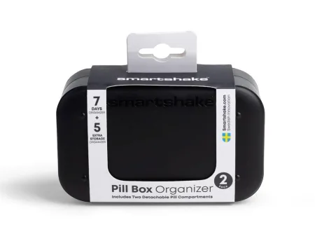 Таблетниця Smartshake Pillbox Organiser 2-pack Чорний