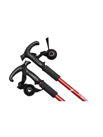 Трекінгові палиці + тростина 2 в 1 для туризму та скандинавської ходьби 2 шт червоний