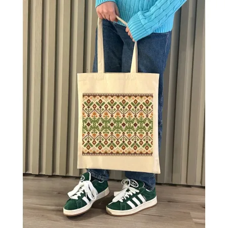 Екошопер BookOpt BK 4111 карпатська вишивка бежевий