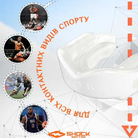 Капа Shock Doctor Gel Max доросла (вік 11+) White (art. 61950-TC-AD)