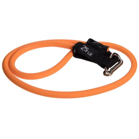 Еспандер трубчастий для фітнесу з карабіном 5,5х12,5х1200 мм навантаження 11 кг помаранчевий