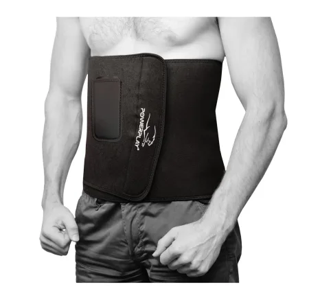 Пояс для схуднення PowerPlay 4301 (100*30 см) + кишеня для смартфона чорний