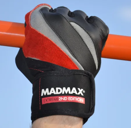 Рукавички для фітнесу MadMax MFG-568 Extreme 2nd edition Black/Red L