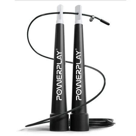 Скакалка швидкісна PowerPlay 4202 Ultra Speed Rope чорна 2,9 m.