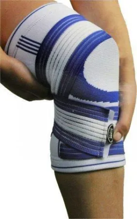 Наколінник Power System PS-6008 Knee Support Pro Blue/білий 1 шт. S/M