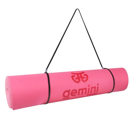 Килимок для фітнесу та йоги Sport TPE+TC 6 мм - рожевий